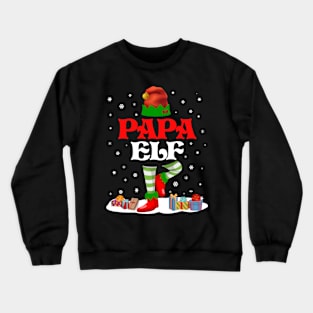 Papa Elf - Funny Father Xmas Cute Matching Family Elfs Crewneck Sweatshirt